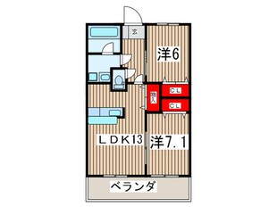 リリーヴィレッジ　CRESTの物件間取画像